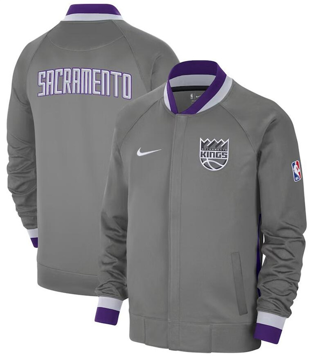 Men's Sacramento Kings Grey 2022/23 City Edition Full-Zip Jacket